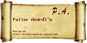 Paller András névjegykártya