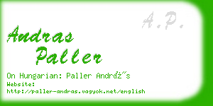 andras paller business card